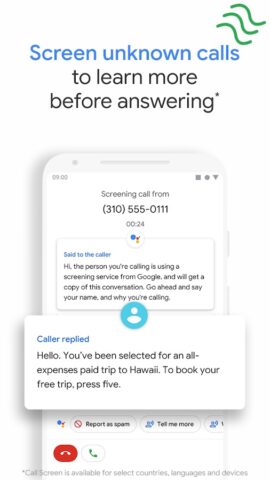 โทรศัพท์จาก Google สำหรับ Android