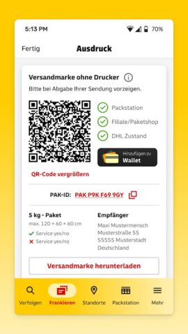 Post & DHL pour Android