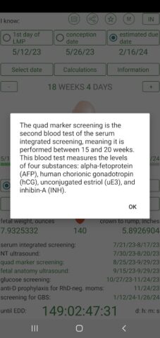 Календарь беременности и родов для Android — скриншот 4