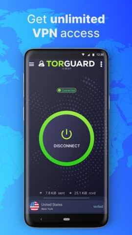 Android 用 プライベート＆安全な VPN：TorGuard