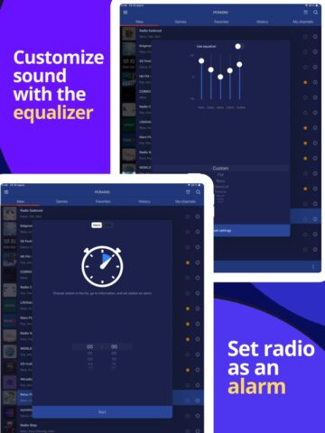 Reprodutor de Rádio PCRADIO para iOS
