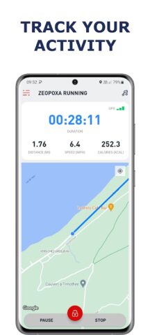 Lari & Jogging, Pelacak lari untuk Android