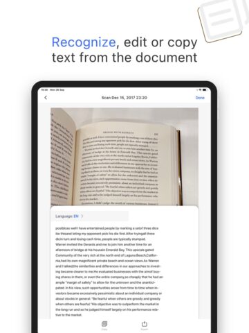 iOS için TinyScan: PDF OCR Scanner App