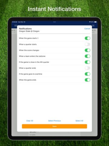 iOS 版 Scores App: College Football
