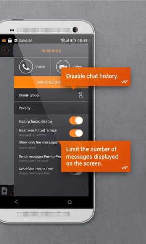 Secure messenger SafeUM untuk Android