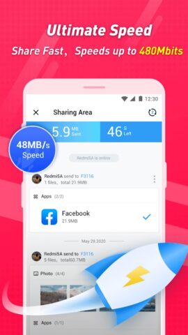 ShareKaro Lite: File Share App для Android — скриншот 2