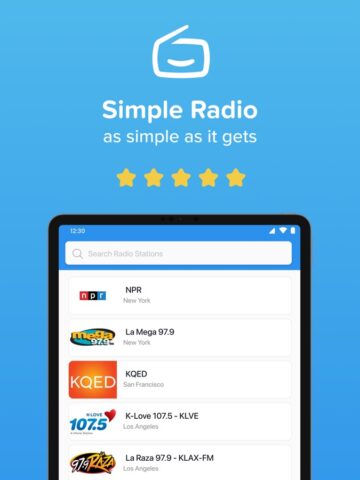 Simple Radio: Stasiun FM & AM untuk iOS