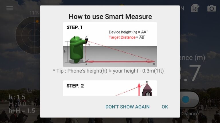 Android için Uzaklık ölçer : Smart Measure