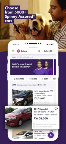 Spinny – Buy & Sell Used Cars لنظام Android
