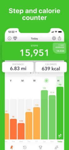 Stepz — шагомер и счет калорий для iOS