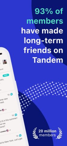 iOS용 Tandem: 외국인 친구와 언어 교환하며 대화하기