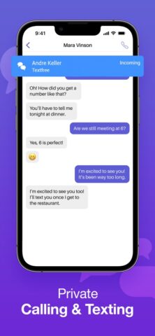 TextFree: Second Phone Number สำหรับ iOS