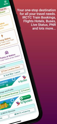 Train Live Status Booking PNR لنظام Android