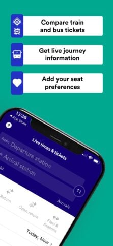 iOS için Trainline: Buy train tickets