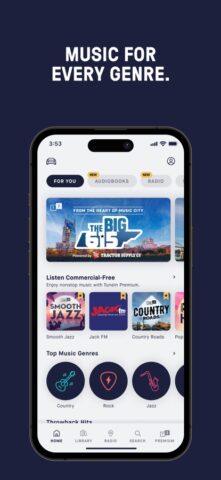iOS 用 TuneIn Radio:音楽と生放送のニュース