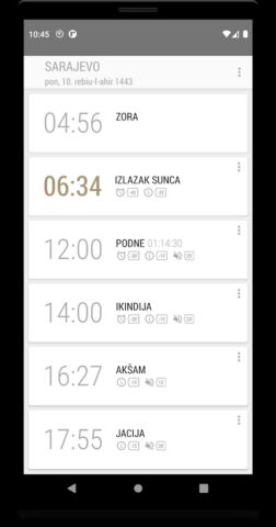 Vaktija.ba para Android