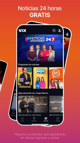 Android 版 ViX: TV, Deportes y Noticias