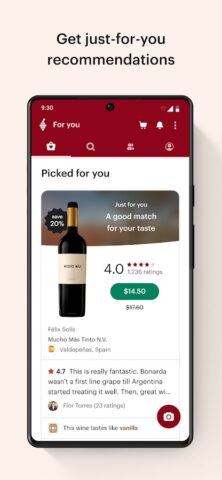 Vivino:Compra el vino correcto para Android