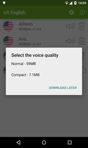 Android용 Vocalizer TTS 음성 (한국어)