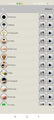 Модулятор голоса для Android — скриншот 2