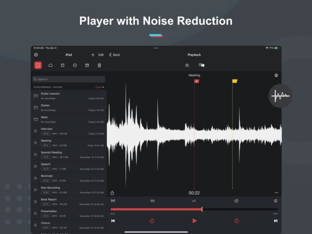 Grabadora de Voz Pro – Audio para iOS