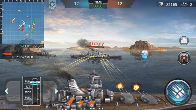 Атака военных кораблей 3D для Android