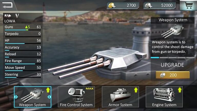 Ataque de Navio de Guerra 3D para Android