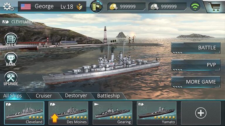 Kriegsschiffs 3D für Android