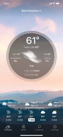 iOS 用 気象ライブ – 地域の天気予報