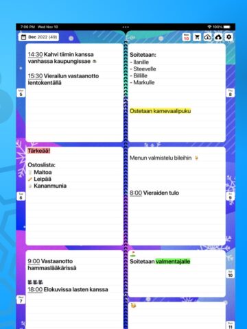 iOS 用 ウィークリー・プランナー スケジュール帳カレンダーで予定管理