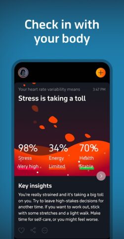 Welltory: HRV, Stress, Herz für Android