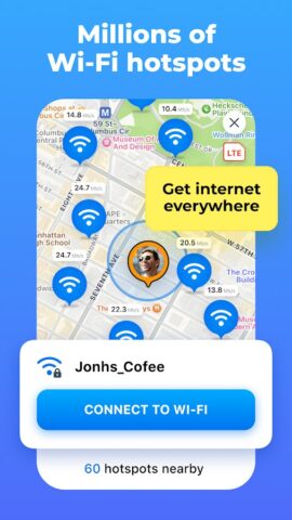 Android için WiFi Map®: Internet, eSIM, VPN