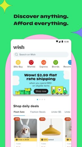 Android용 Wish: 할인된 가격으로 쇼핑