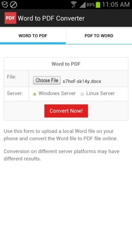 Word to PDF Converter для Android — скриншот 1