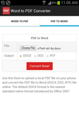 Word to PDF Converter для Android — скриншот 2