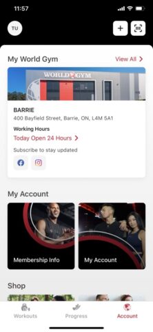 World Gym для iOS — скриншот 3