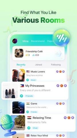 Yalla – Salas de Chat por Voz para Android
