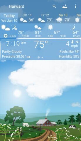 Точная погода YoWindow для Android