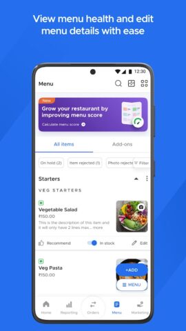 Android 用 Zomato Restaurant Partner