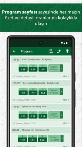 İddaa™ Program Kupon Skor для Android — скриншот 2