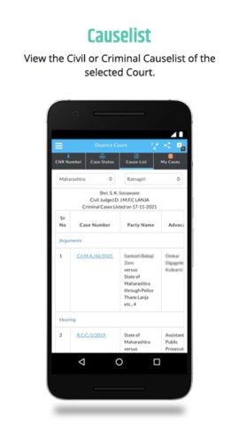 eCourts Services per Android