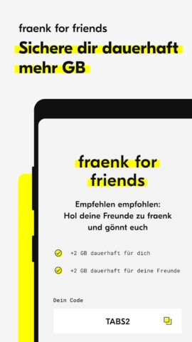 fraenk: Mobile Contract App for Android