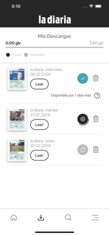 iOS için la diaria | Edición Papel