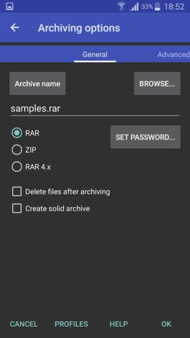 RAR для Android — скриншот 4