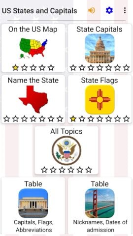 Android용 미국의 주 : 수도, 깃발 및 지도 지리에 대한 퀴즈