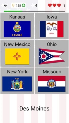 Android 用 アメリカ合衆国の州：米国の首都、旗、地図に関する地理クイズ
