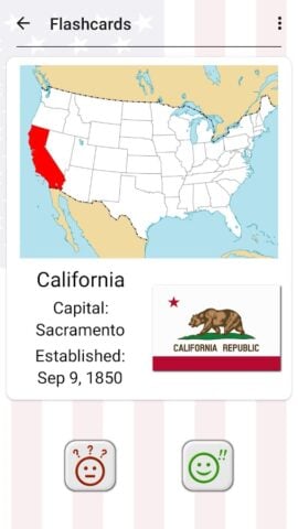 Android용 미국의 주 : 수도, 깃발 및 지도 지리에 대한 퀴즈