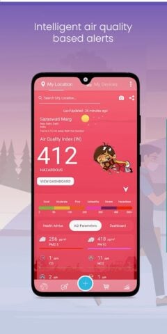 AQI indice de qualité de l’air pour Android