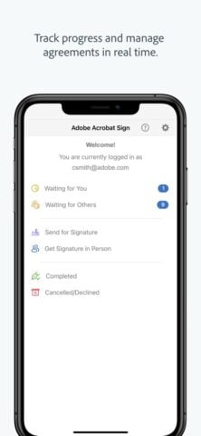 Adobe Acrobat Sign สำหรับ iOS