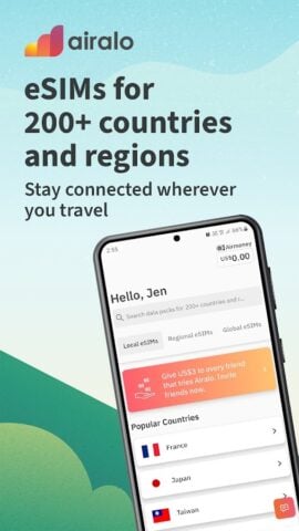 Airalo eSIM: เดินทาง Internet สำหรับ Android